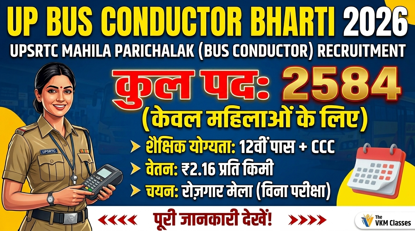 UPSRTC Mahila Bus Conductor Vacancy 2026